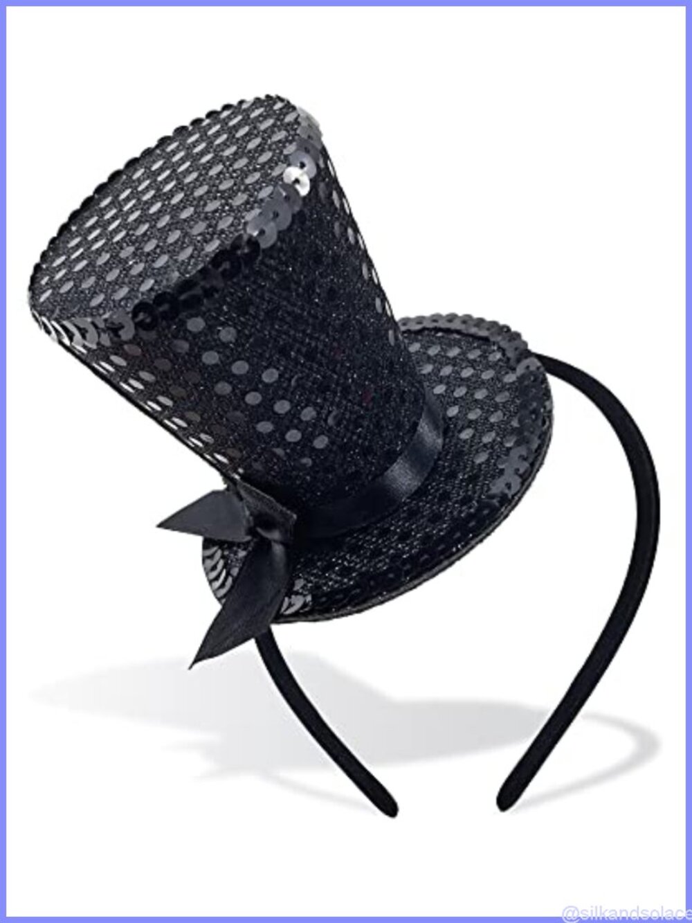 Sequin Mini Top Hat Headband Fascinator Tea Party Costume Accessory